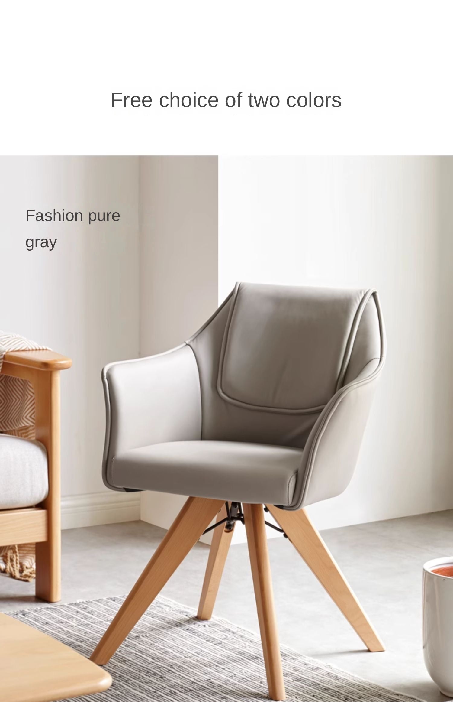 Beech Solid Wood Soft Chair Rotate 360