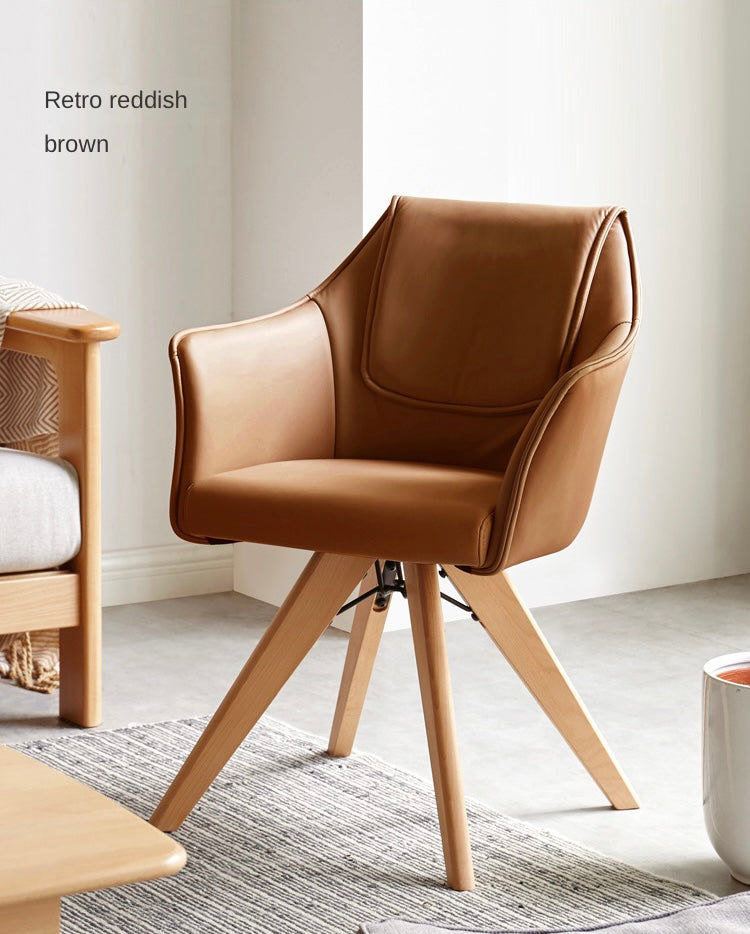 Beech Solid Wood Soft Chair Rotate 360