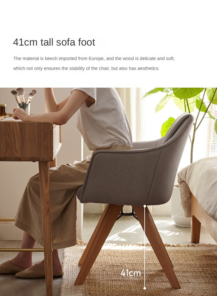 Beech Solid Wood Soft Chair Rotate 360