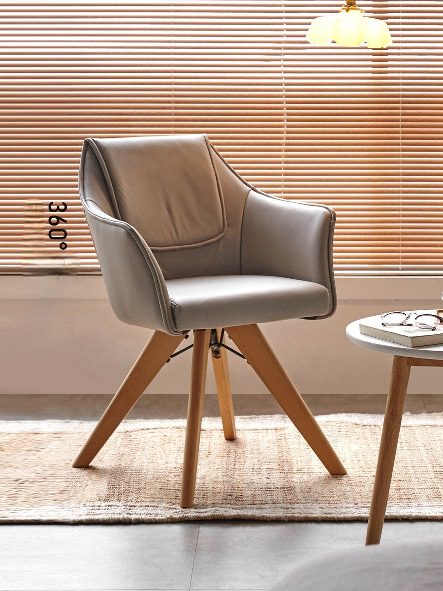 Beech Solid Wood Soft Chair Rotate 360