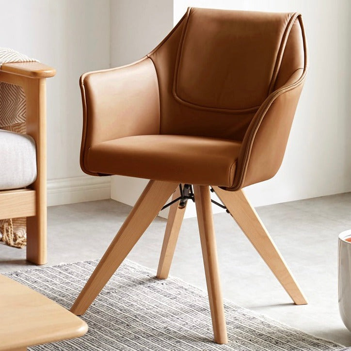 Beech Solid Wood Soft Chair Rotate 360