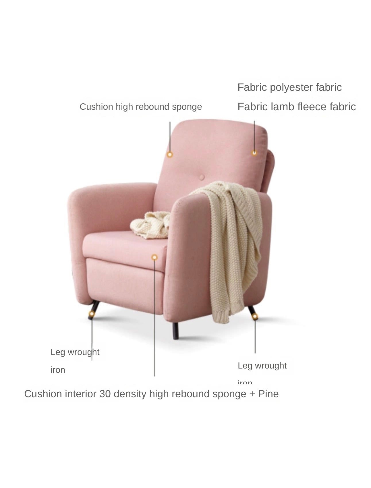 Automatically adjust Lamb Fleece Lounge "