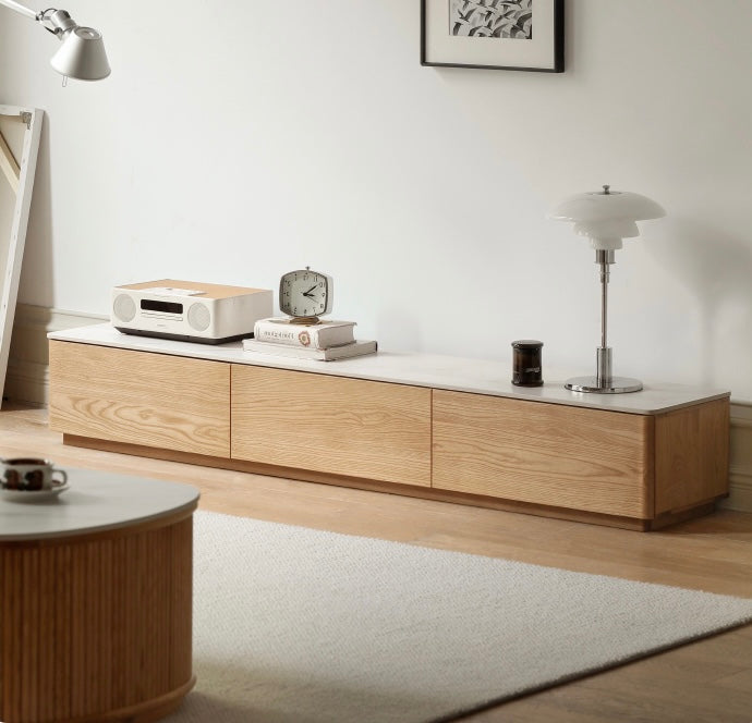 Ash,Oak Solid wood Rock floor TV cabinet Scandinavian "