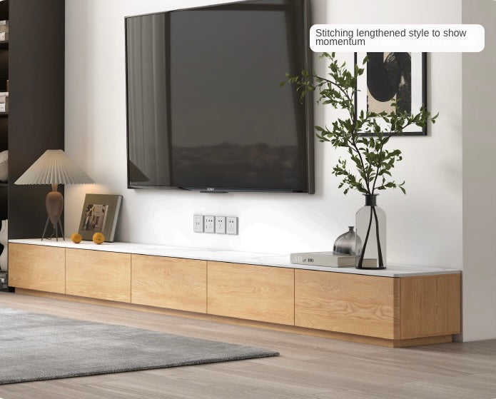 Ash,Oak Solid wood Rock floor TV cabinet Scandinavian "