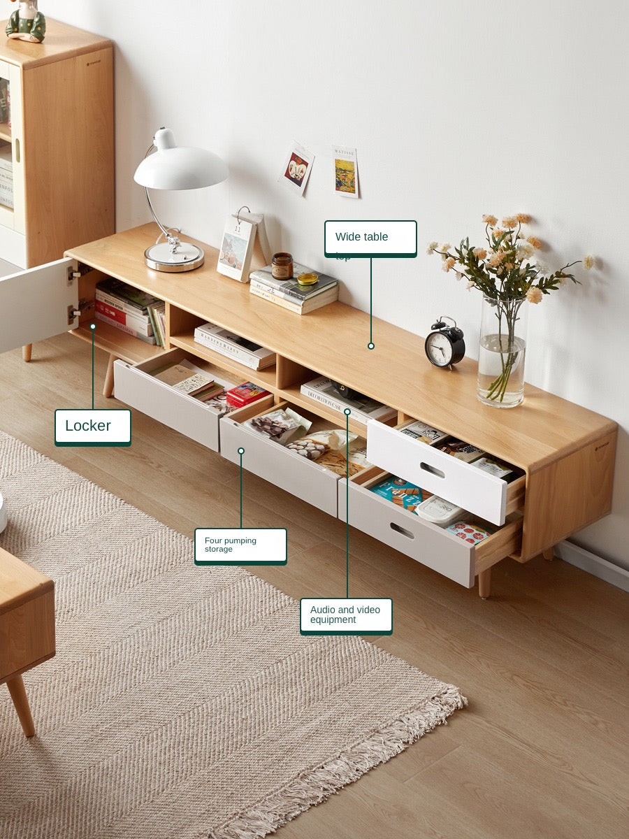 Beech solid wood multicolor design TV cabinet "