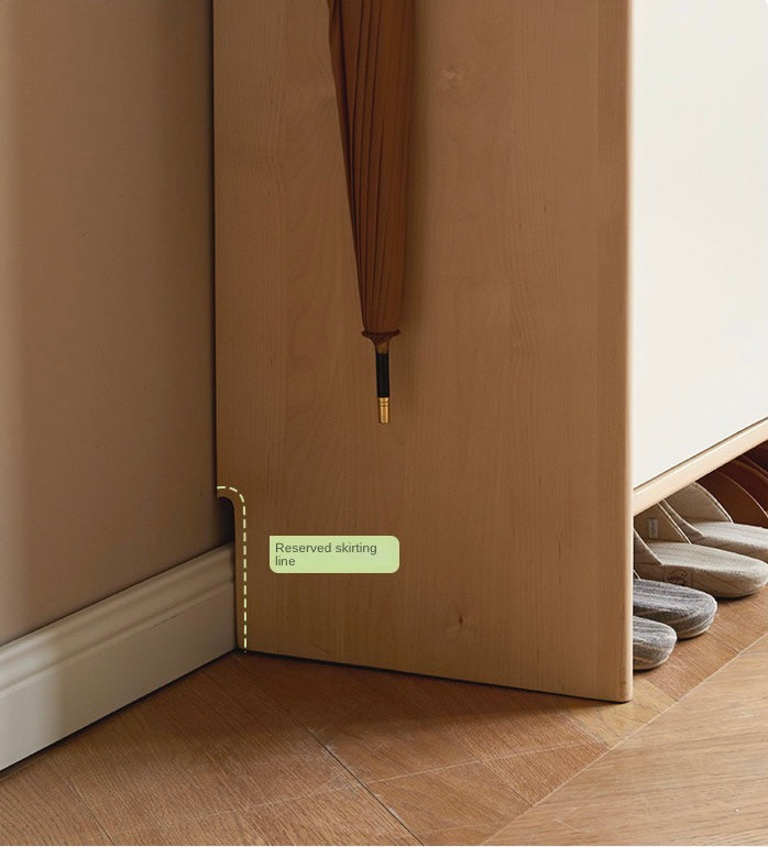 Beech Solid Wood Multi-Colored Shoe Cabinet