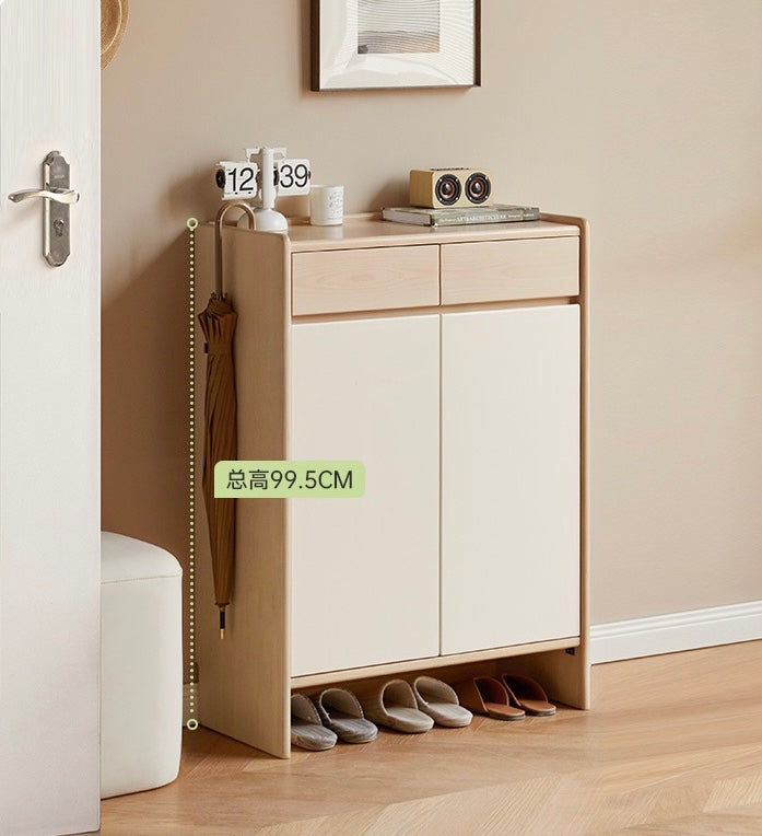 Multi-colored shoe cabinet Beech solid wood"