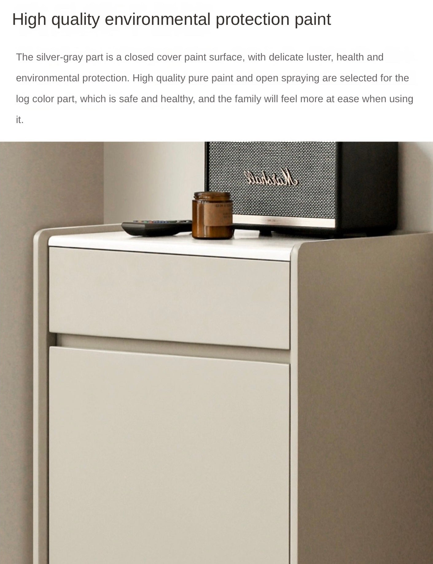 Poplar solid wood light luxury slate entrance shoe cabinet "