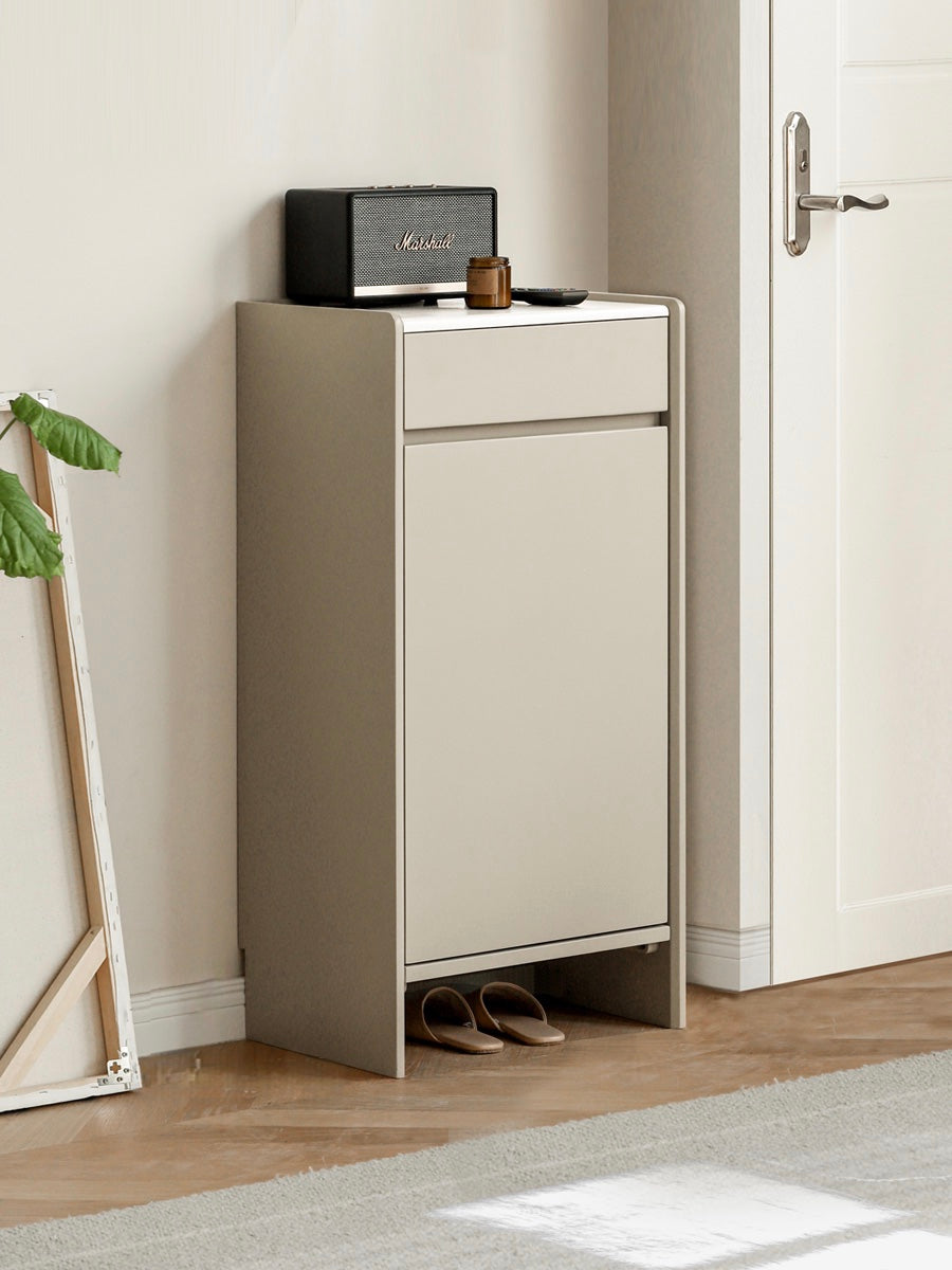 Poplar solid wood light luxury slate entrance shoe cabinet "