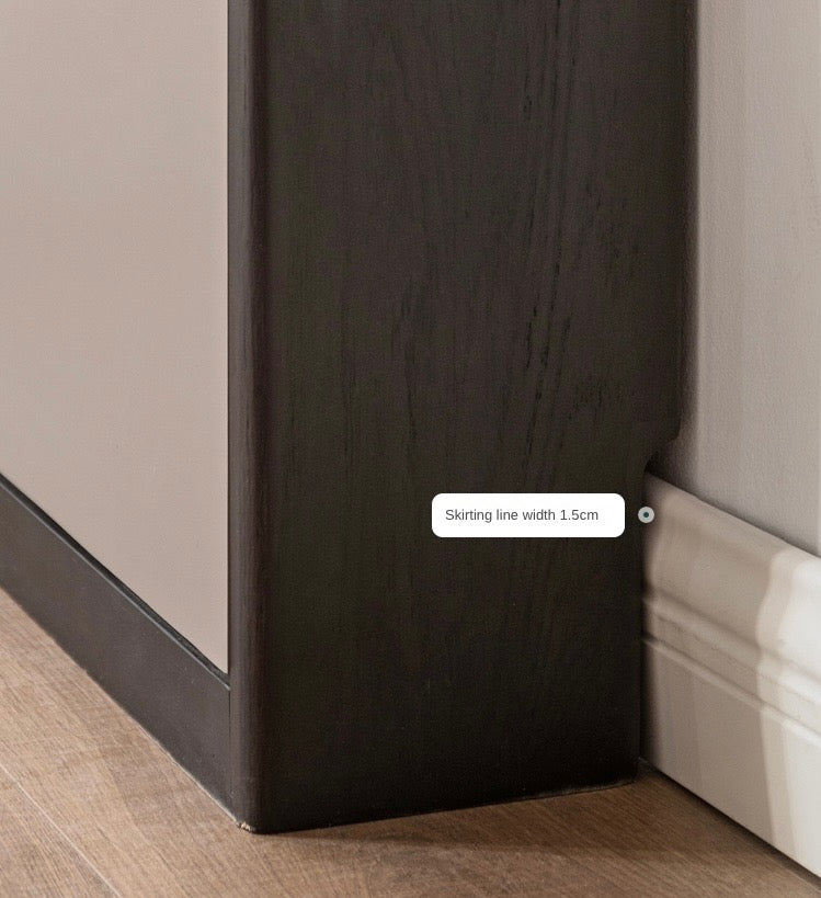 Light Luxury Rock Slab Ultra-Thin Shoe Cabinet Poplar-Oak solid wood"