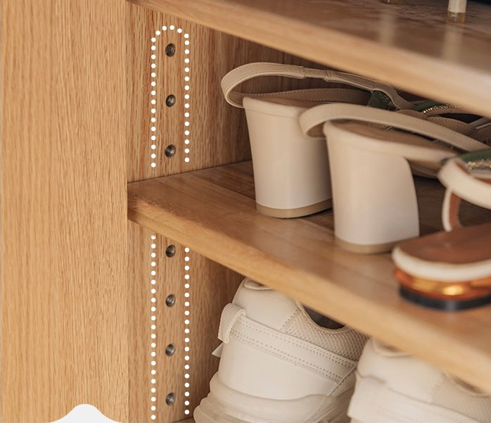 Oak Solid Wood Nordic Rock Slab Shoe Cabinet