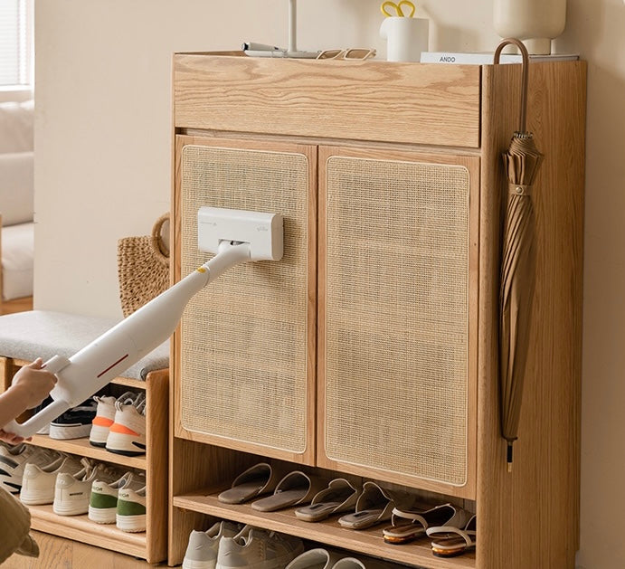 Oak Solid Wood Nordic Rock Slab Shoe Cabinet