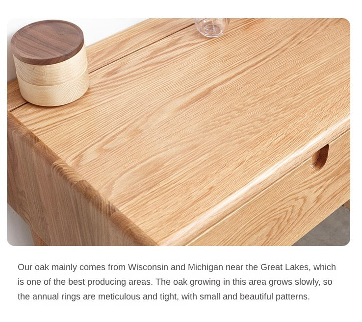 Oak Solid Wood Nordic Rock Slab Shoe Cabinet