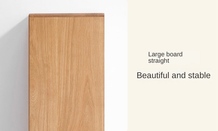 Oak Solid Wood TV High Side Cabinet Glass Door