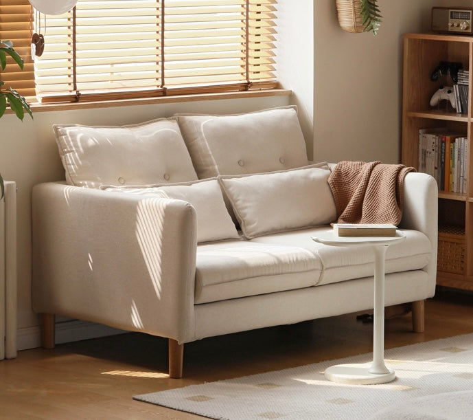 Fabric White Cream Style Sofa.