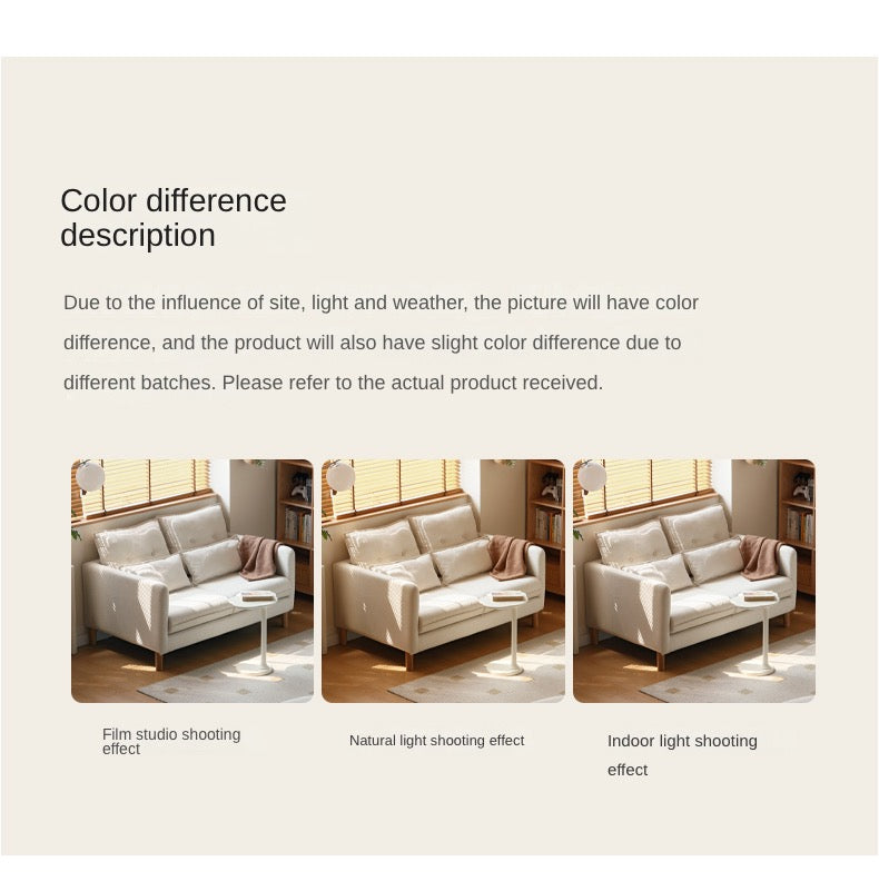 Fabric White Cream Style Sofa.