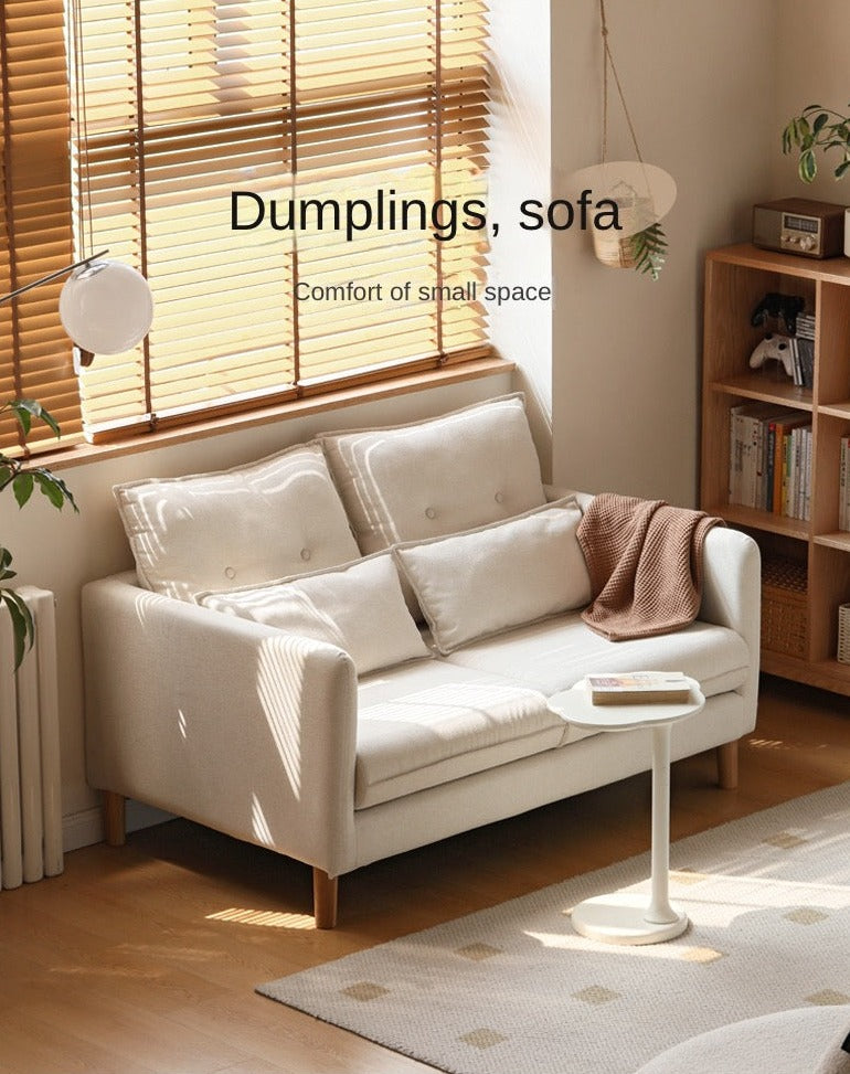 Fabric White Cream Style Sofa.