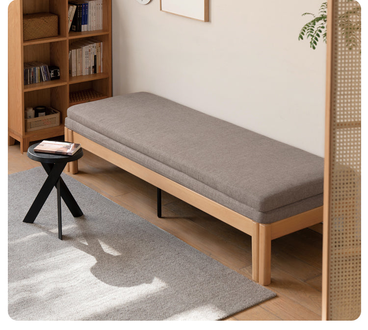 Oak Solid Wood Sofa Bed Folding Multi-functional Telescopic