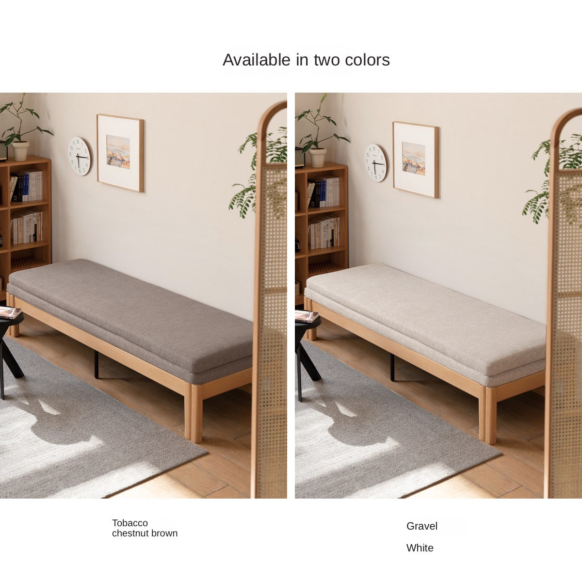 Oak Solid Wood Sofa Bed Folding Multi-functional Telescopic