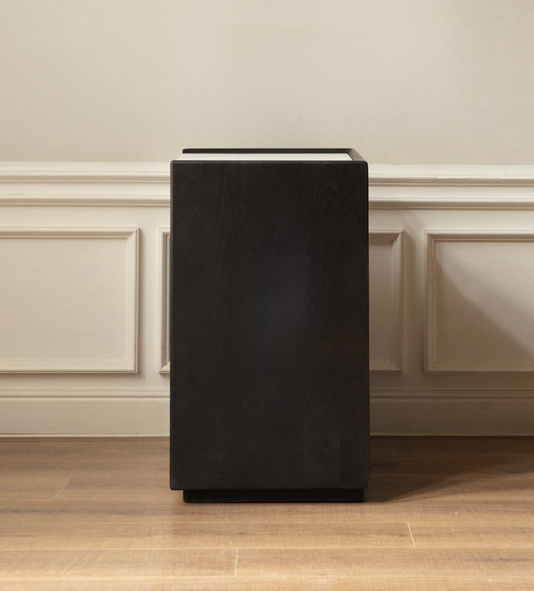 нет Black Walnut Solid Wood Slate Side Cabinet