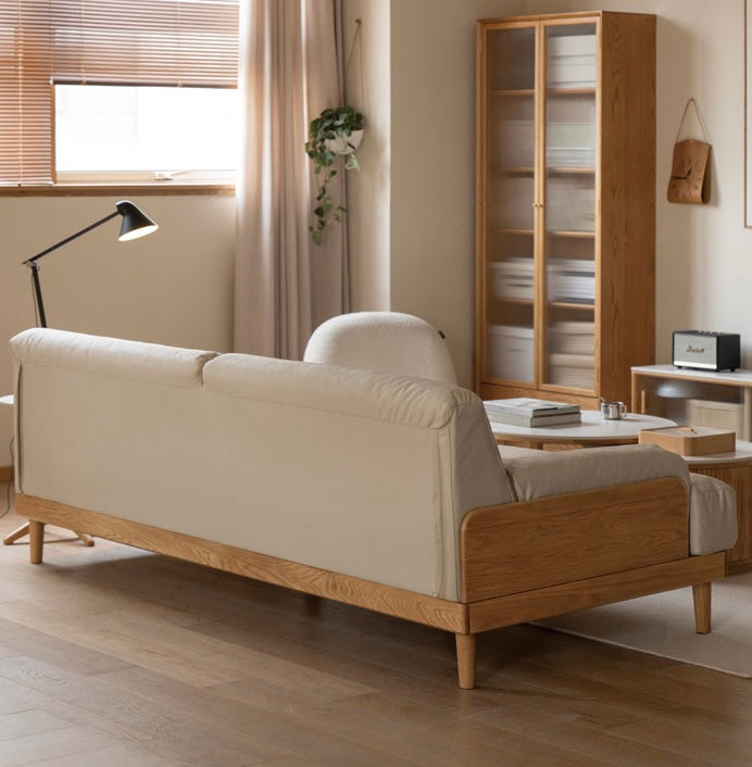 Oak Solid Wood Down Sofa.
