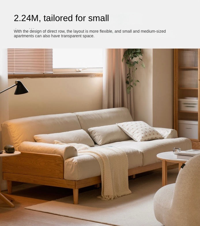 Oak Solid Wood Down Sofa.