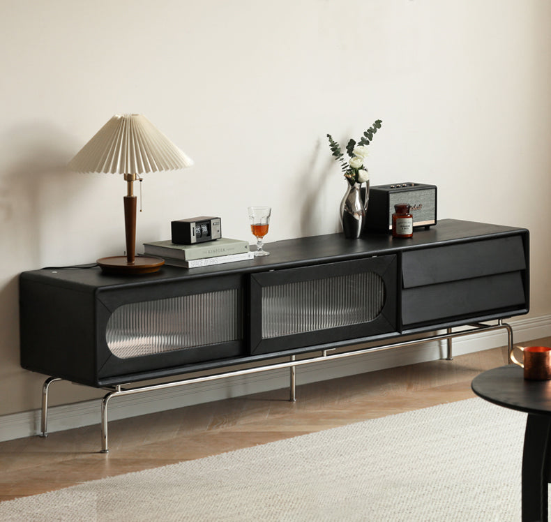 Oak Solid Wood Light French TV Cabinet.