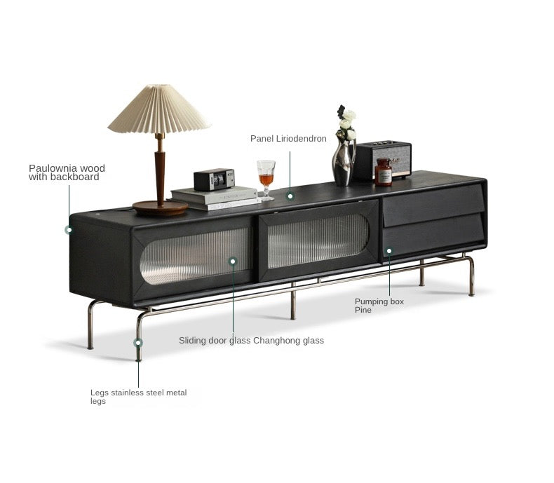 Oak Solid Wood Light French TV Cabinet.