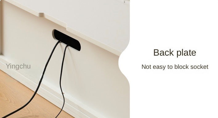 Oak, Rubber Solid Wood TV Cabinet Cream Style Large Capacity.