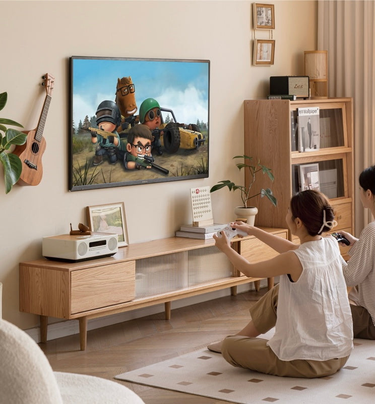 Oak Solid Wood TV Cabinet Modern