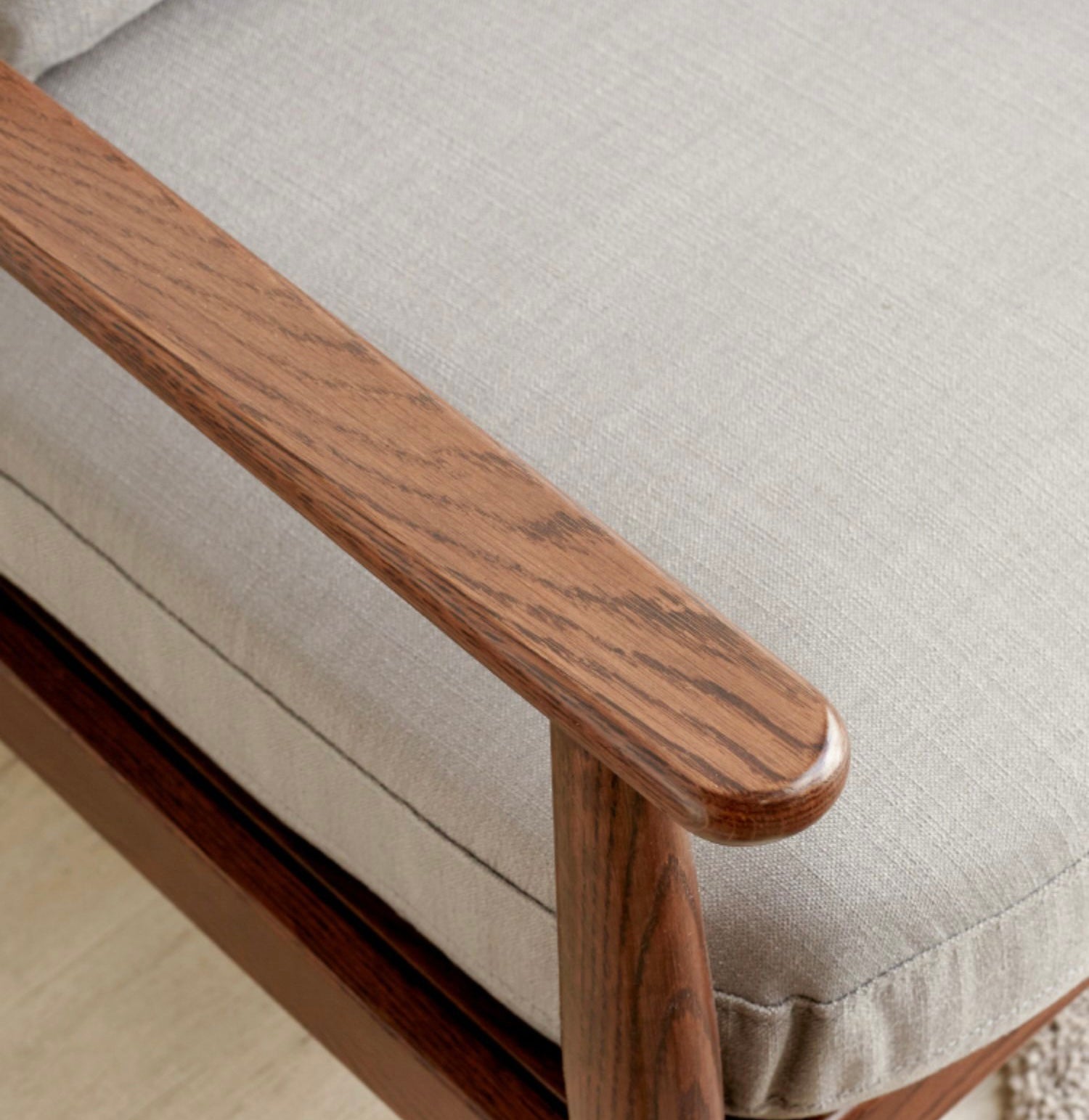 Oak Solid Wood Walnut Color Leisure Combination