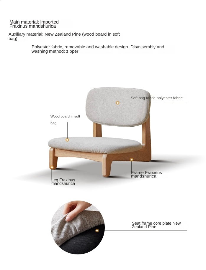 Oak Solid Wood Tea Chair Japanese Style