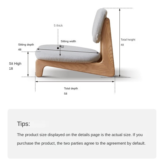 Oak Solid Wood Tea Chair Japanese Style