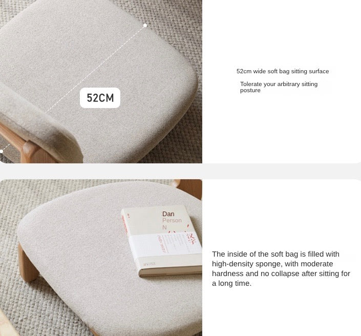 Oak Solid Wood Tea Chair Japanese Style