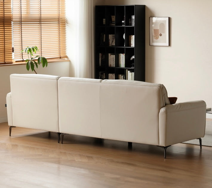 First Layer Cowhide Leather Goose Down Sofa.