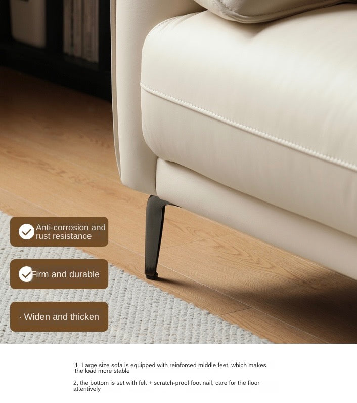 First Layer Cowhide Leather Goose Down Sofa.