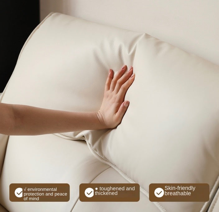 First Layer Cowhide Leather Goose Down Sofa.