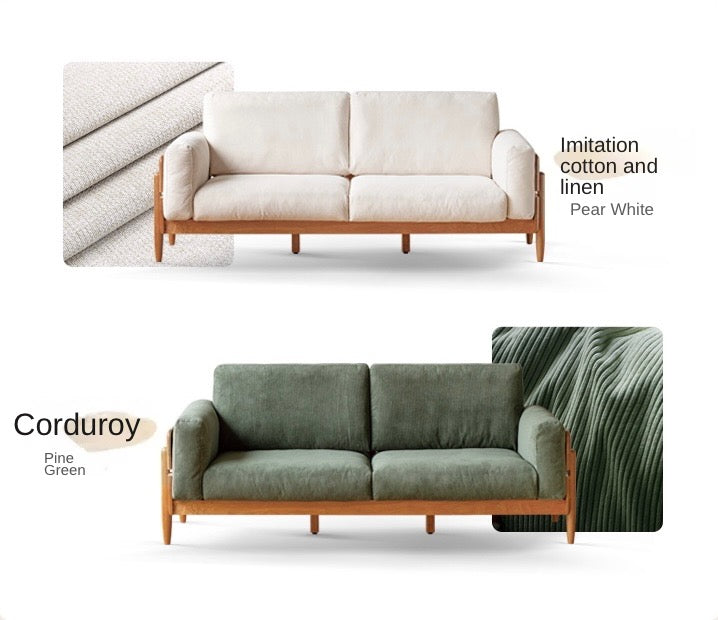 Cherry, Oak Solid Wood Antique Style Sofa.