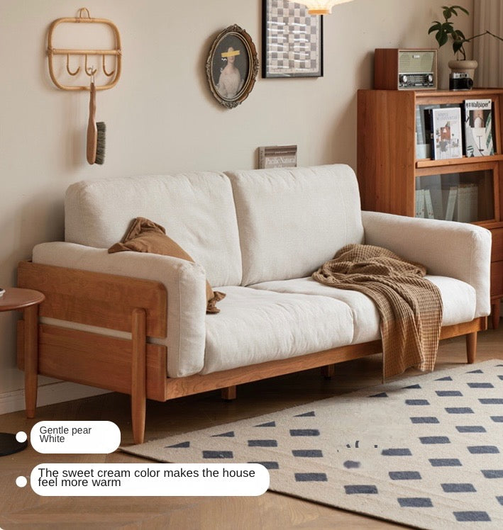 Cherry, Oak Solid Wood Antique Style Sofa.