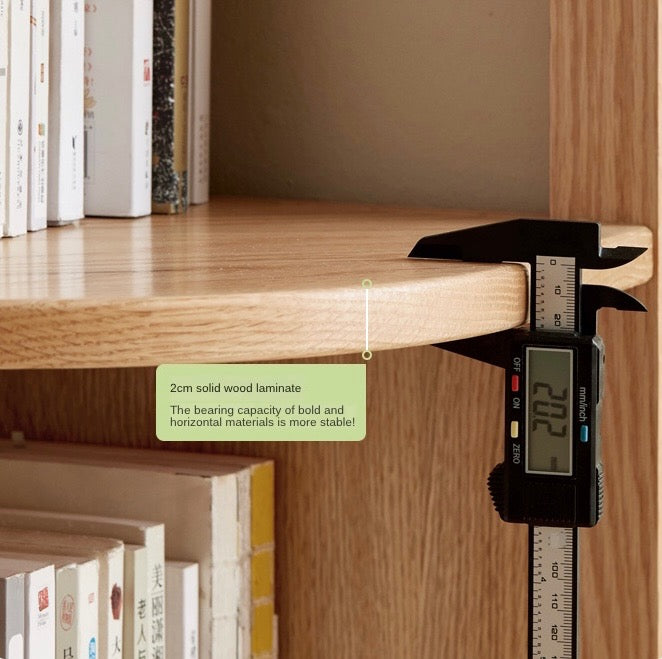 Ash, Oak, Solid RubbberWood Corner Bookshelf