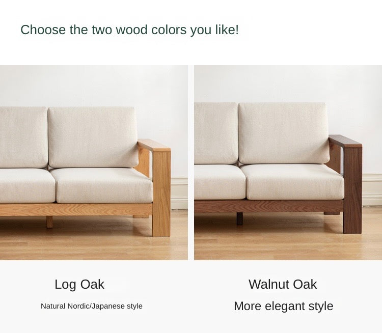 Oak, Poplar, Rubberwood, Beech Solid Wood Modern Fabric Sofa.