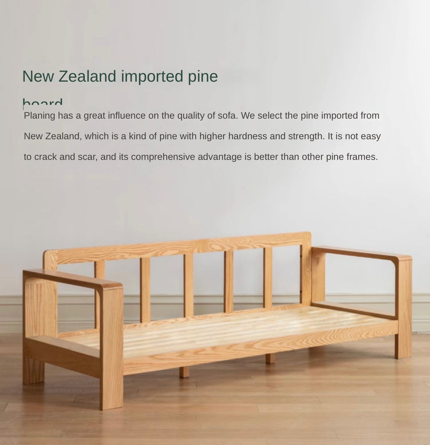 Oak, Poplar, Rubberwood, Beech Solid Wood Modern Fabric Sofa.