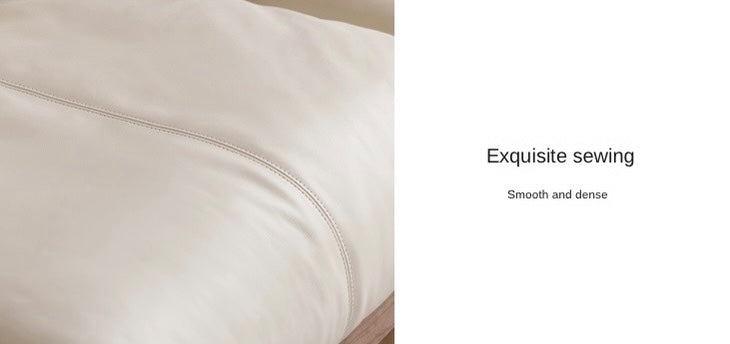 Black Walnut, Ash Solid Wood Genuine Leather Down Sofa.