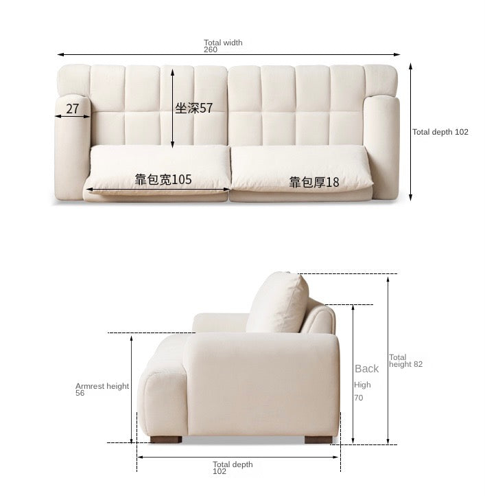 Cream Wind Cat Scratch Cloth Goose Down Sofa)