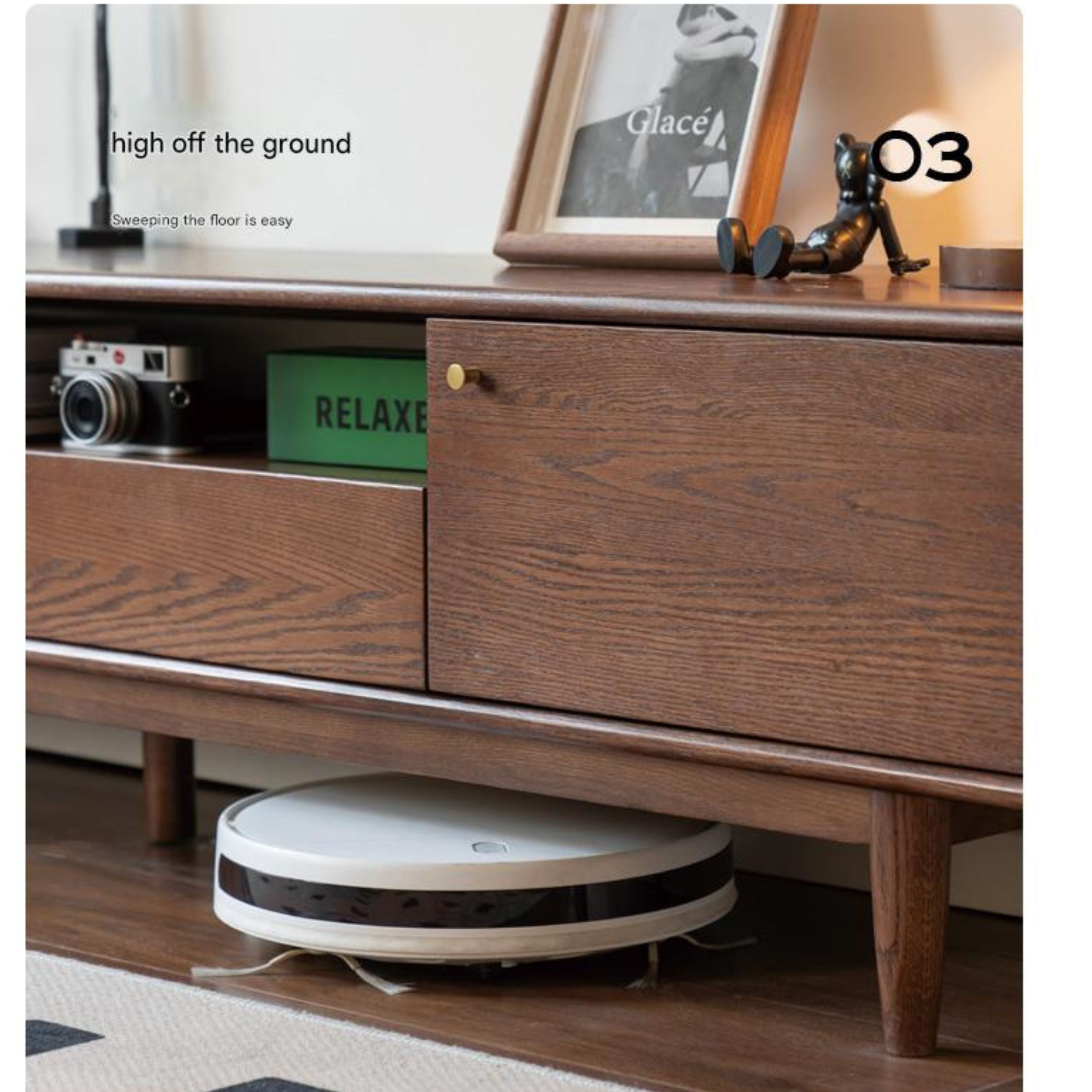 Oak Solid Wood Nordic Modern TV Stand