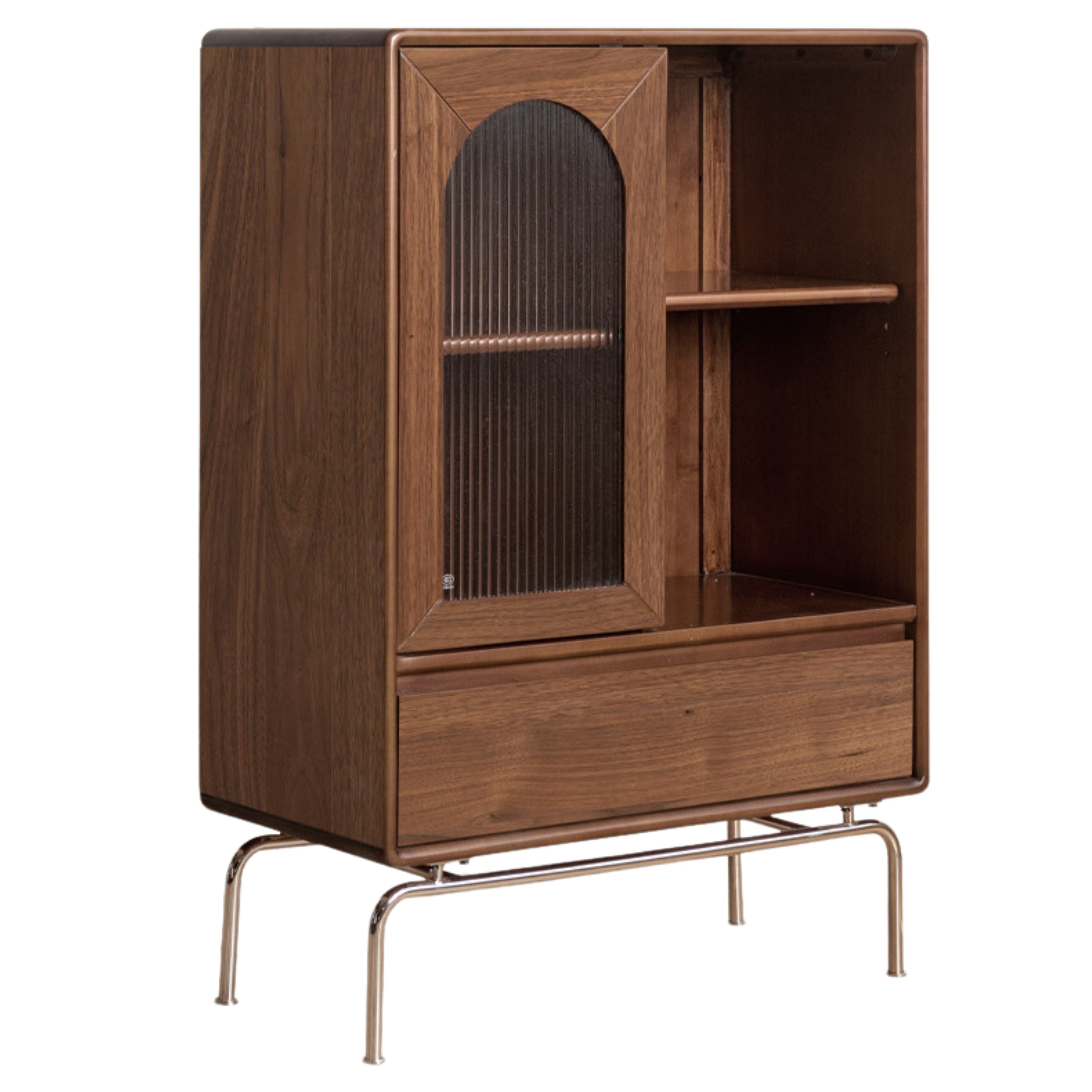 Black Walnut, Poplar Solid Wood Side Cabinet