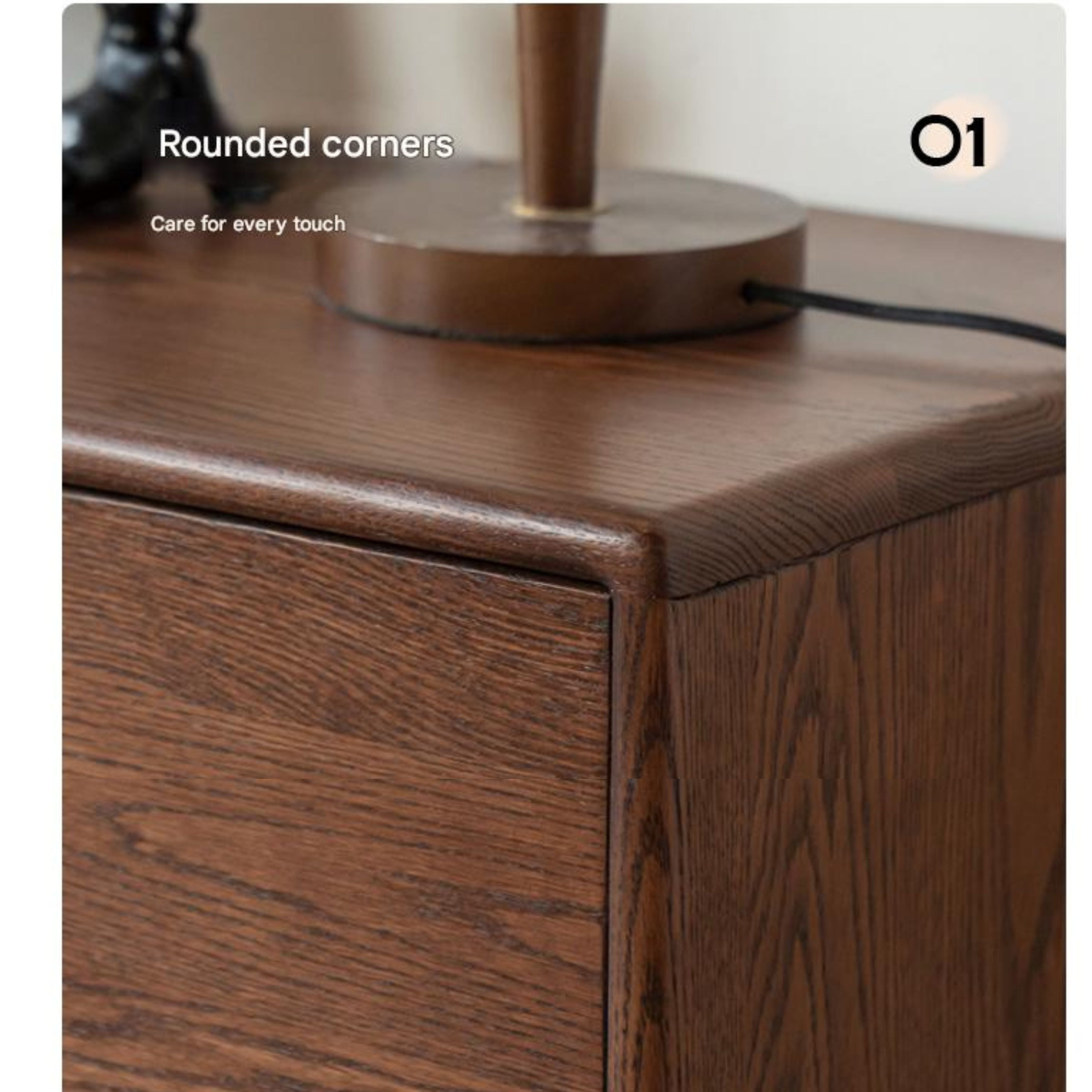 Oak Solid Wood Nordic Modern TV Stand