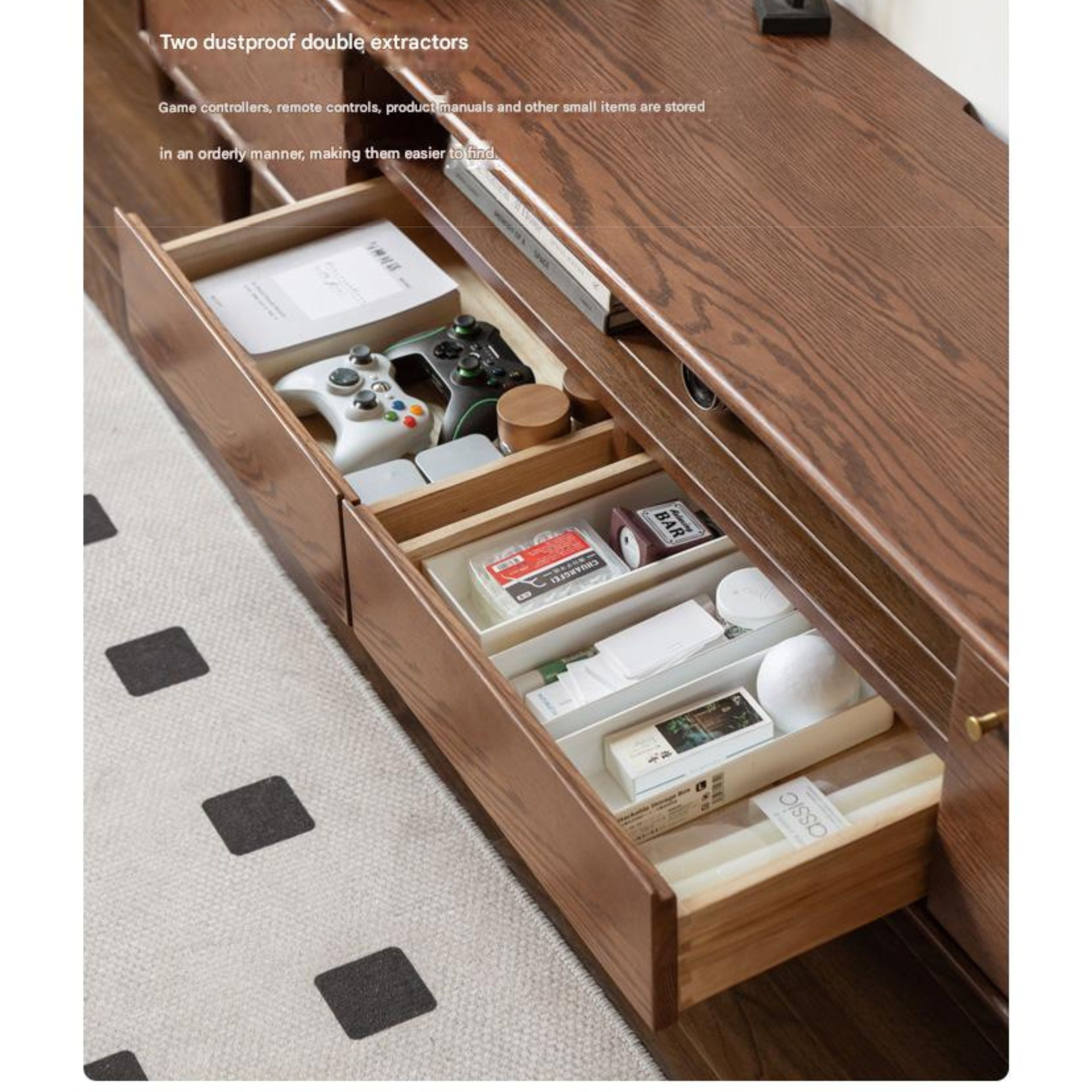 Oak Solid Wood Nordic Modern TV Stand