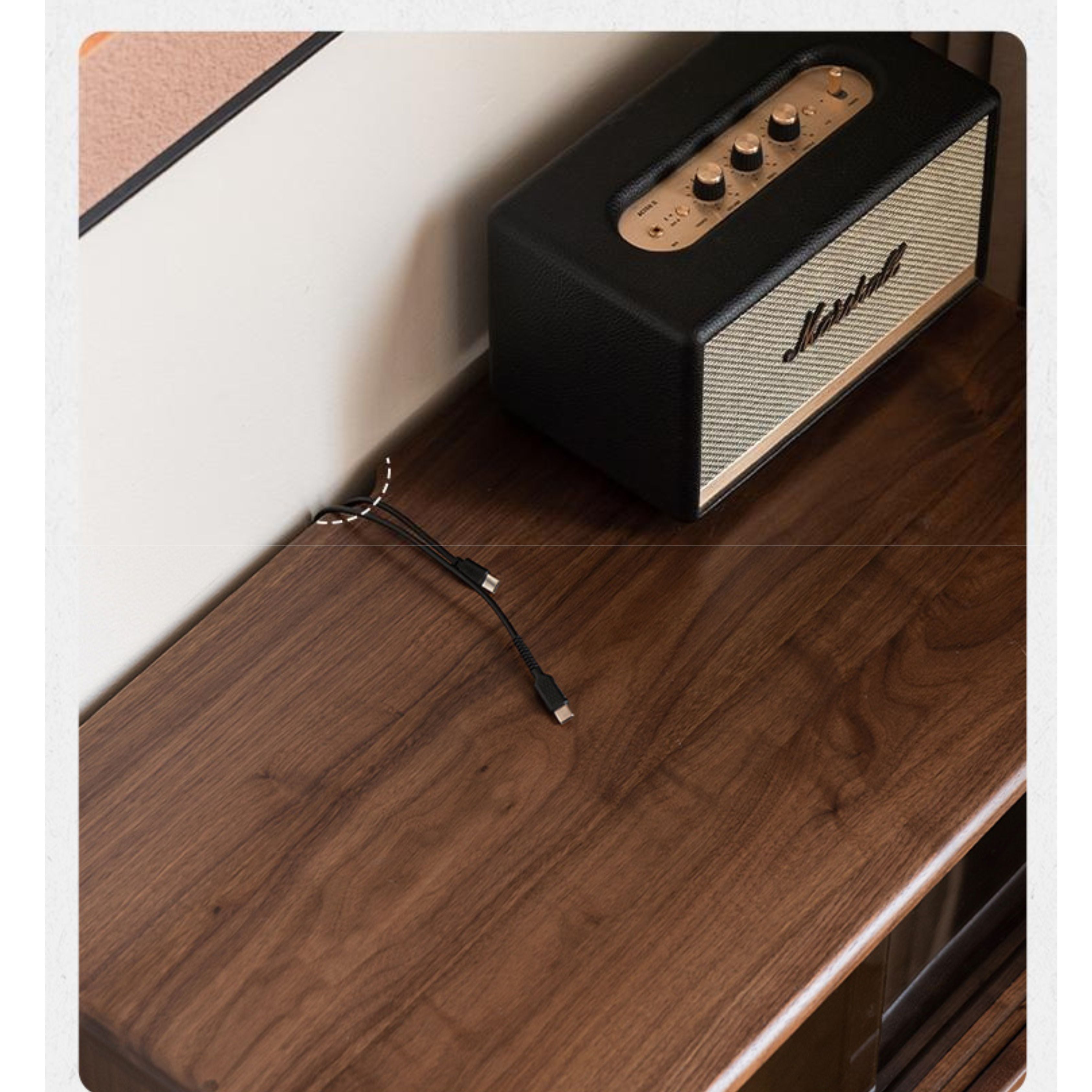 Black Walnut, Golden Sandalwood Solid Wood Antique Locker Retro Side Cabinet.
