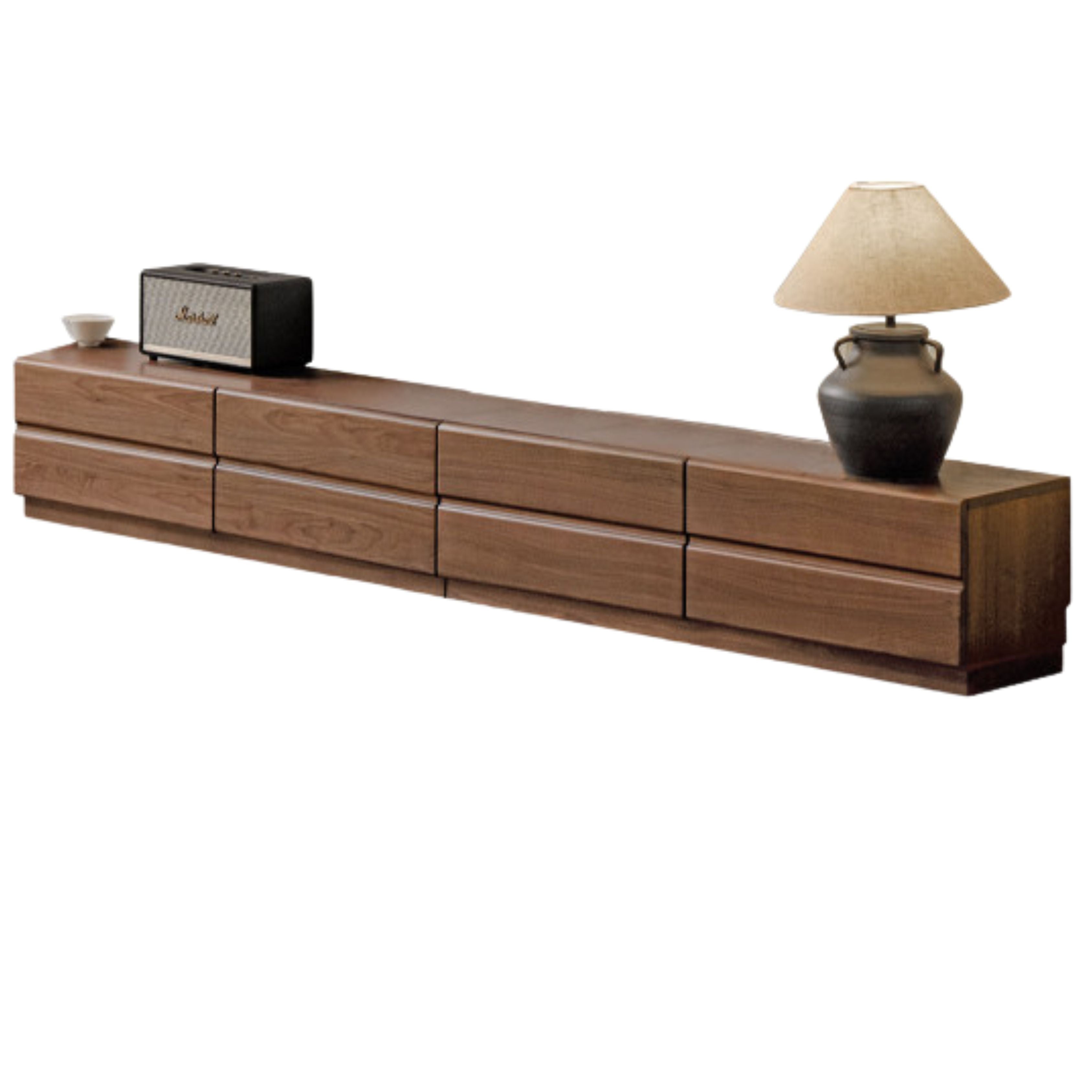 Oak, Black Walnut Solid Wood TV Cabinet.